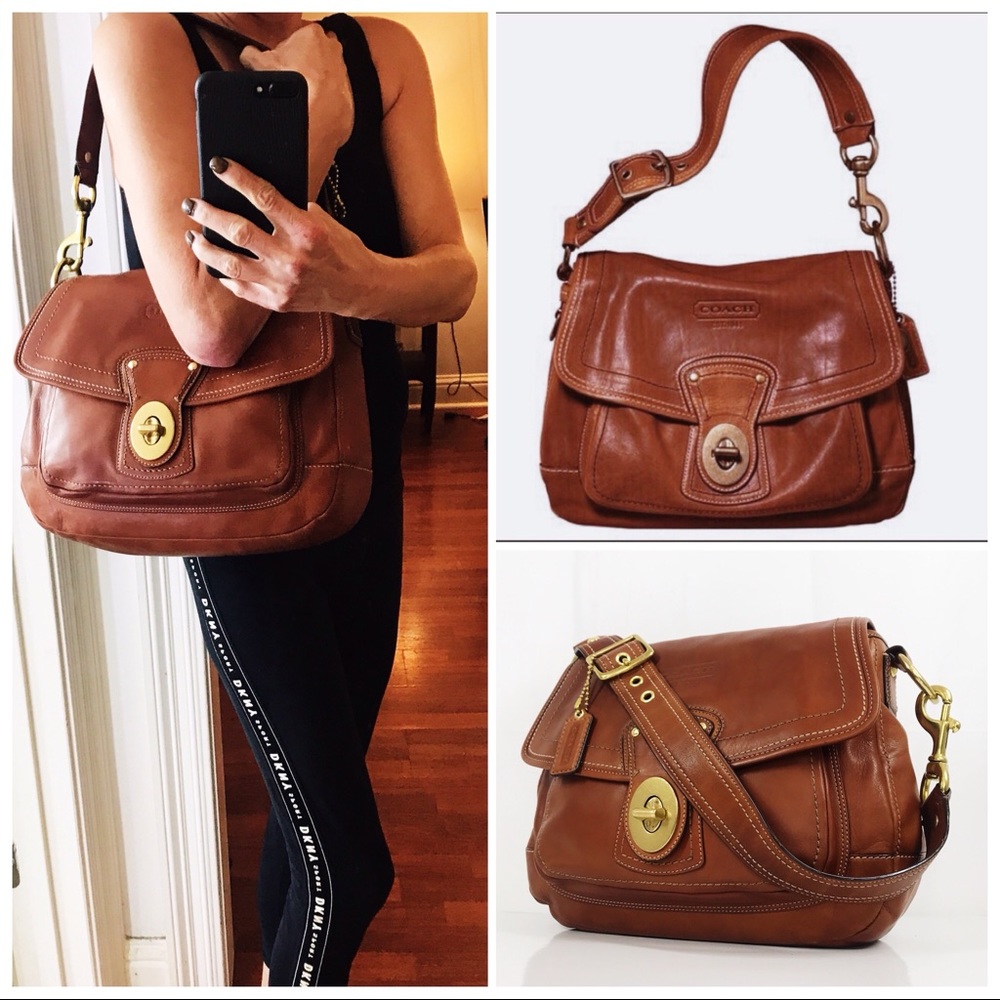 Coach Saddle Brown Leather Legacy Ali Shoulder Bag